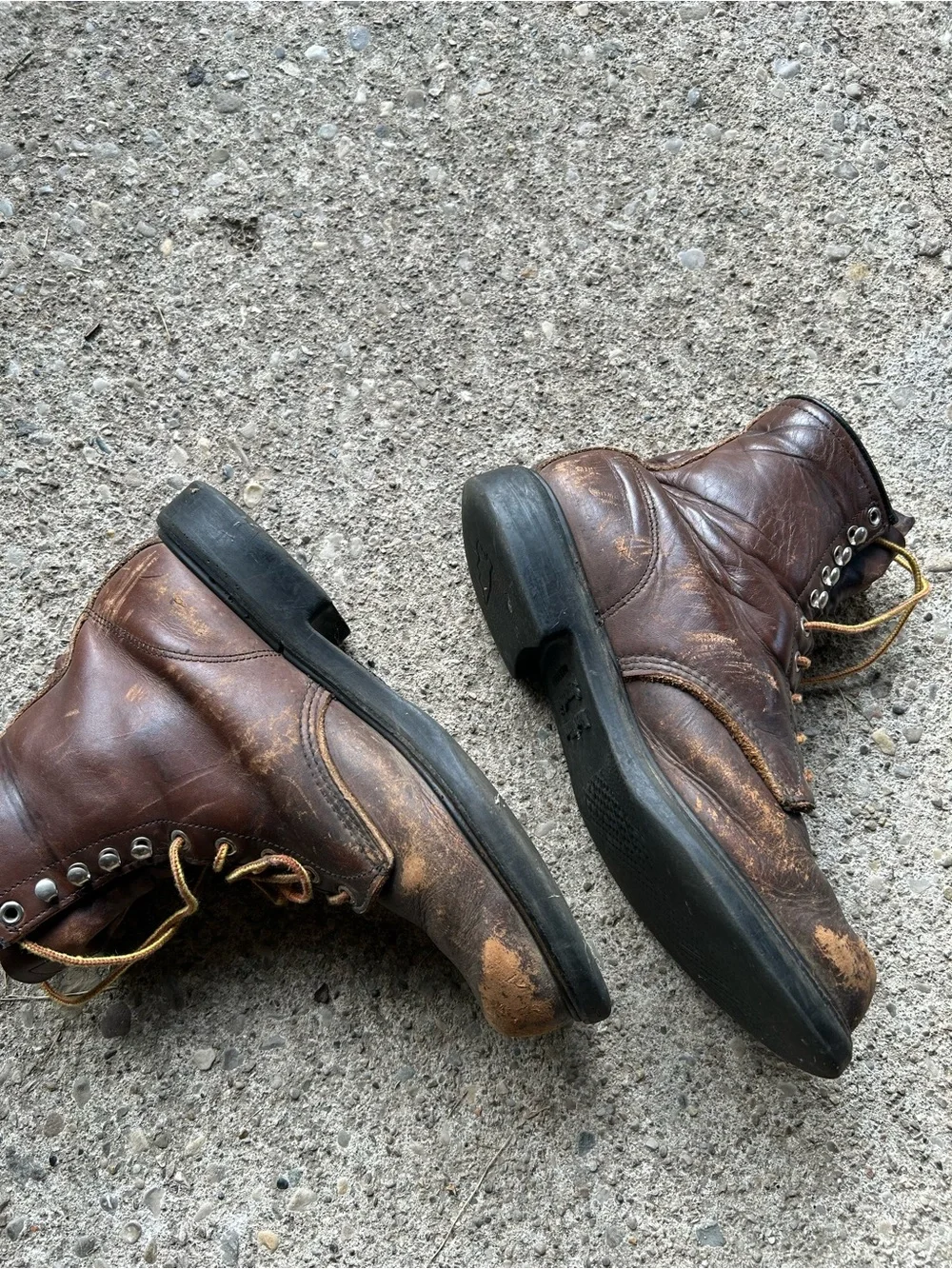 Red wing Men's Brown Leather Lace-Up Work Boots Sz 10 C